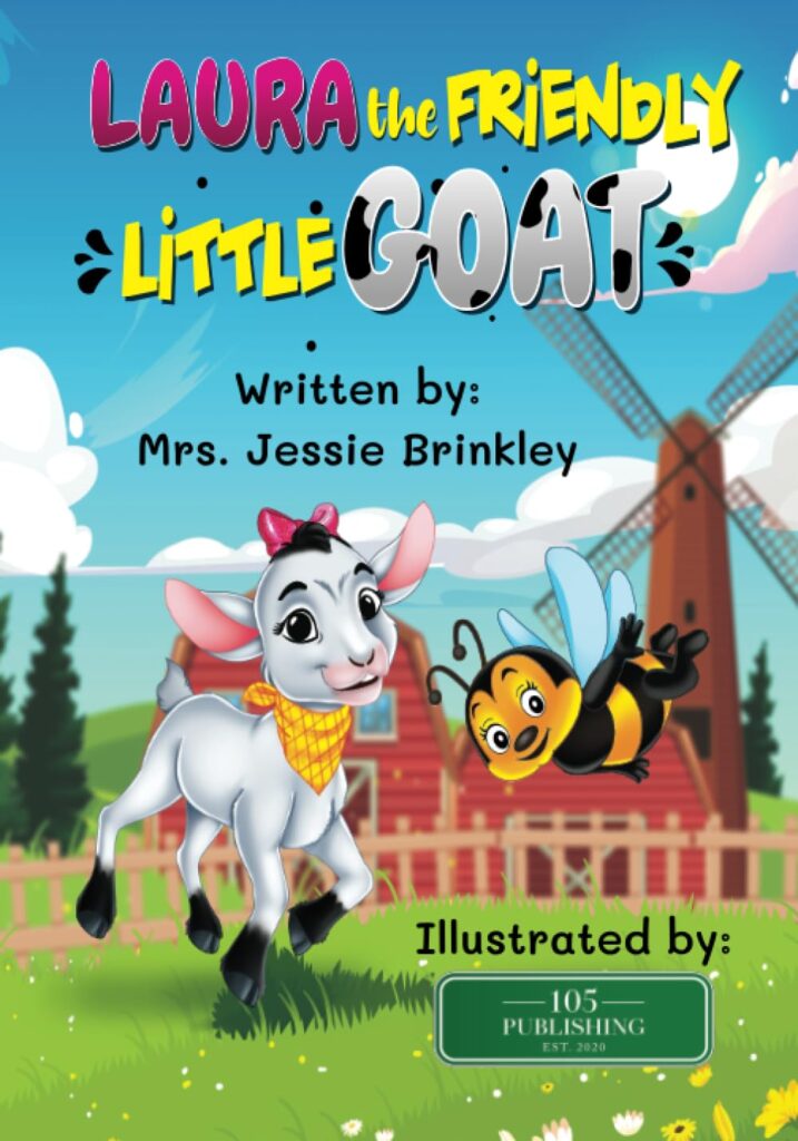 Book cover for Laura the Friendly Little Goat by Mrs. Jessie Brinkley - Children's Books